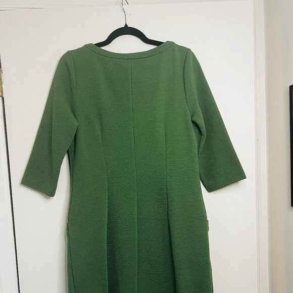 Boden Green Ponte Shift Dress | Classic Fit Work to Weekend Style | Size 12 - Picture 3 of 5